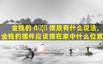 金钱豹 🦆 摆放有什么说法,金钱豹摆件应该摆在家中什么位置